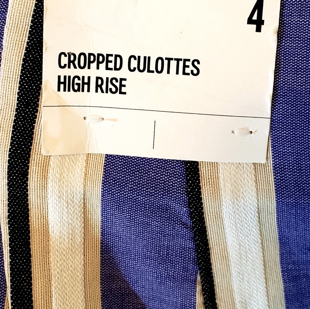 NWT high rise, cropped culottes
